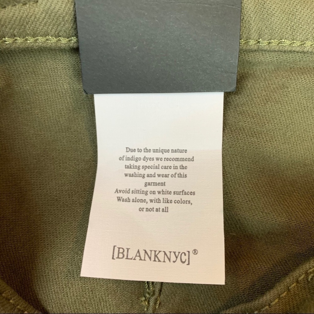 𝅺blank NYC Olive Green Jeans Size 28 - Picture 5 of 9